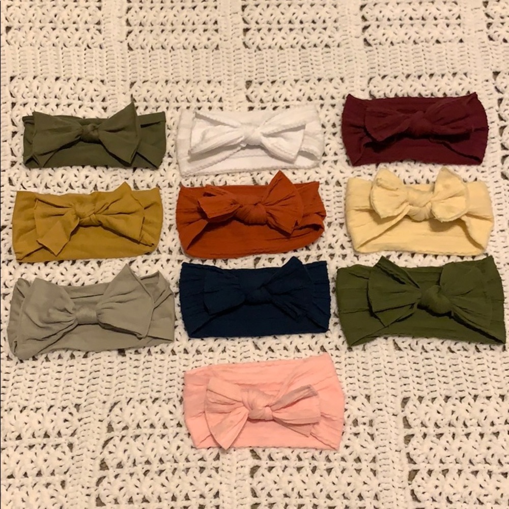 BUNDLE&save 10 Nylon Baby Bows